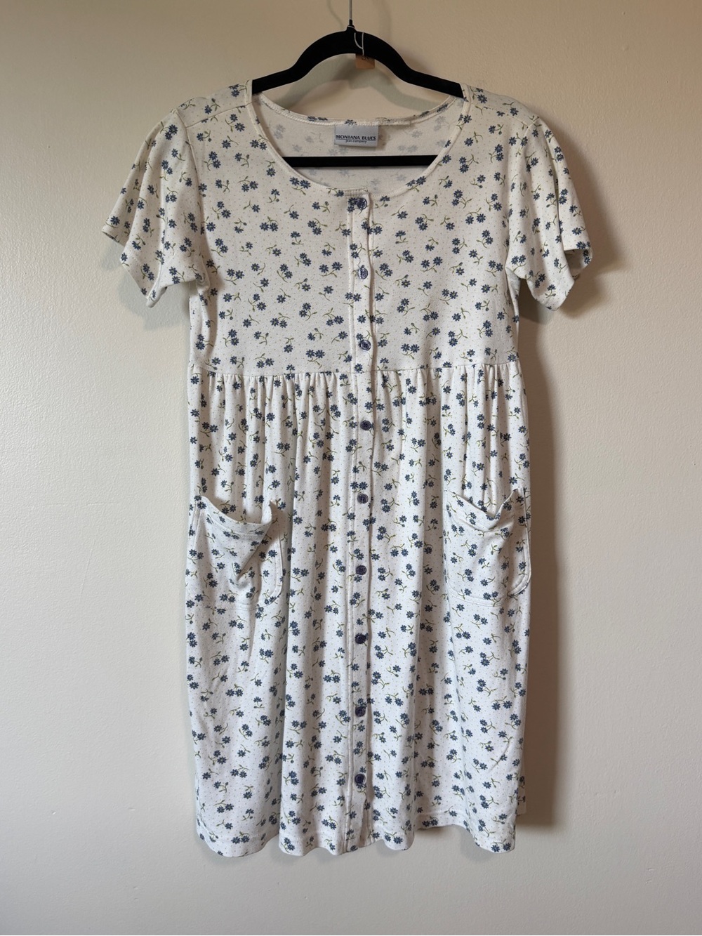 90s montana blues pocket front feminine prairie floral dress fits size SMALL